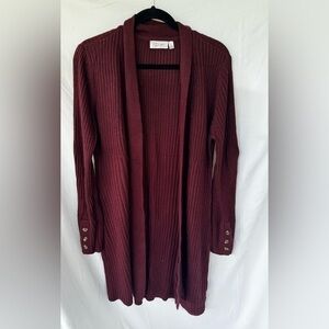 RD Style Stitch Fix Women’s Burgundy Duster Cardigan XL